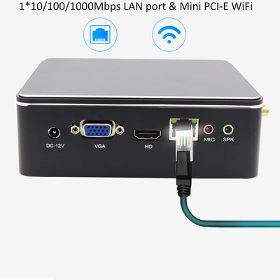 comprar Mini computador industrial Intel I3 4005U 5005U I5 4200U 5200U gráficos HD 500 portátil industrial sem ventoinha Win10 mini PC online manufacture