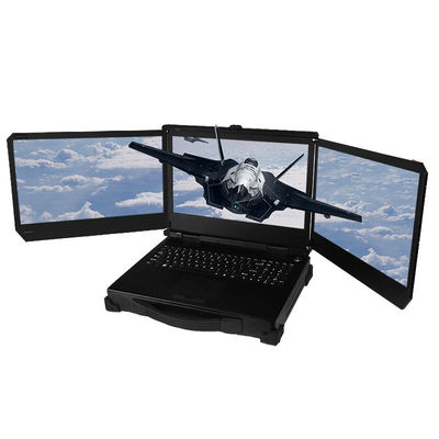 comprar 17.3 polegadas Tripla tela militar robusto computador portátil core i7 12700T com Nvidia T1000 placa de vídeo estação de trabalho online manufacture