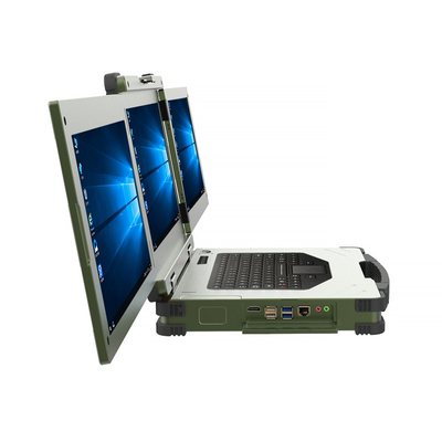 Pc portátil resistente multifuncional 3 telas com tela sensível ao toque
