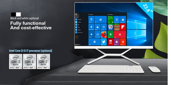 23,8 ″ todos em um tela táctil I7 11700 do computador de secretária do PC 8 sistema esperto de Barebone do esconderijo dos núcleos 16mb